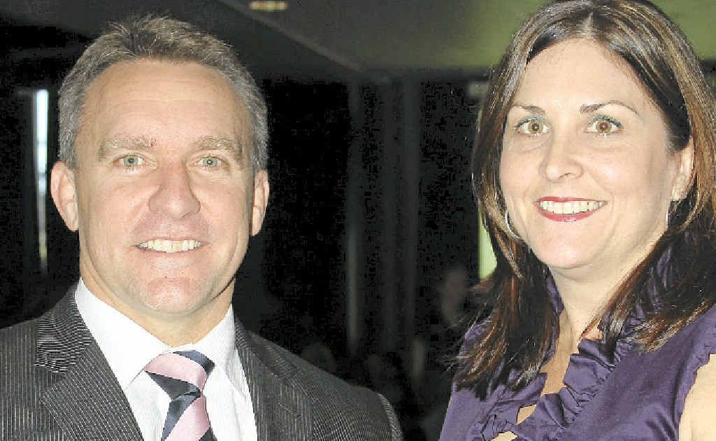 Broncos CEO Paul White with BOQ Gympie branch owner manager Jellina White at the League of Ladies Lunch, held at the Broncos League Club. Broncos CEO Paul White with BOQ Gympie branch owner manager Jellina White at the League of Ladies Lunch, held at the Broncos League Club.